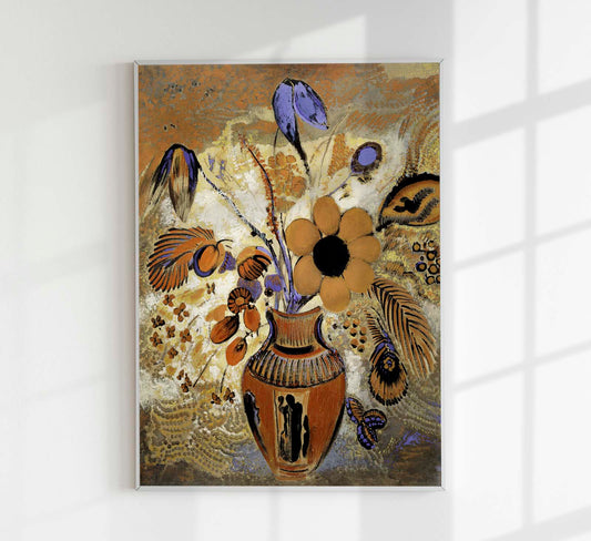 Etruscan Vase with Flowers by Odilon Redon