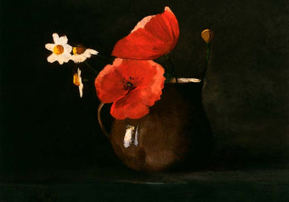 Poppies and Daisies by Odilon Redon