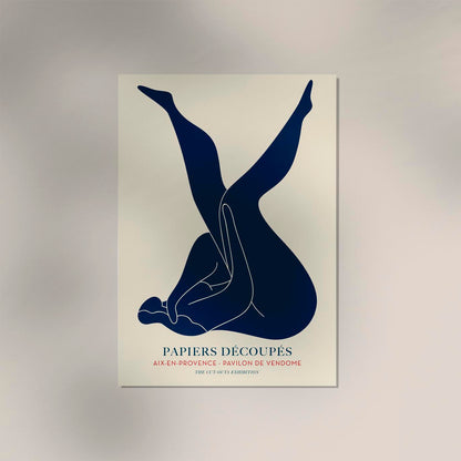 Chillng blue Papiers Decoupes Art Poster