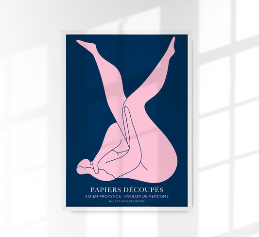 Chilling pink Papiers Decoupes Art Poster