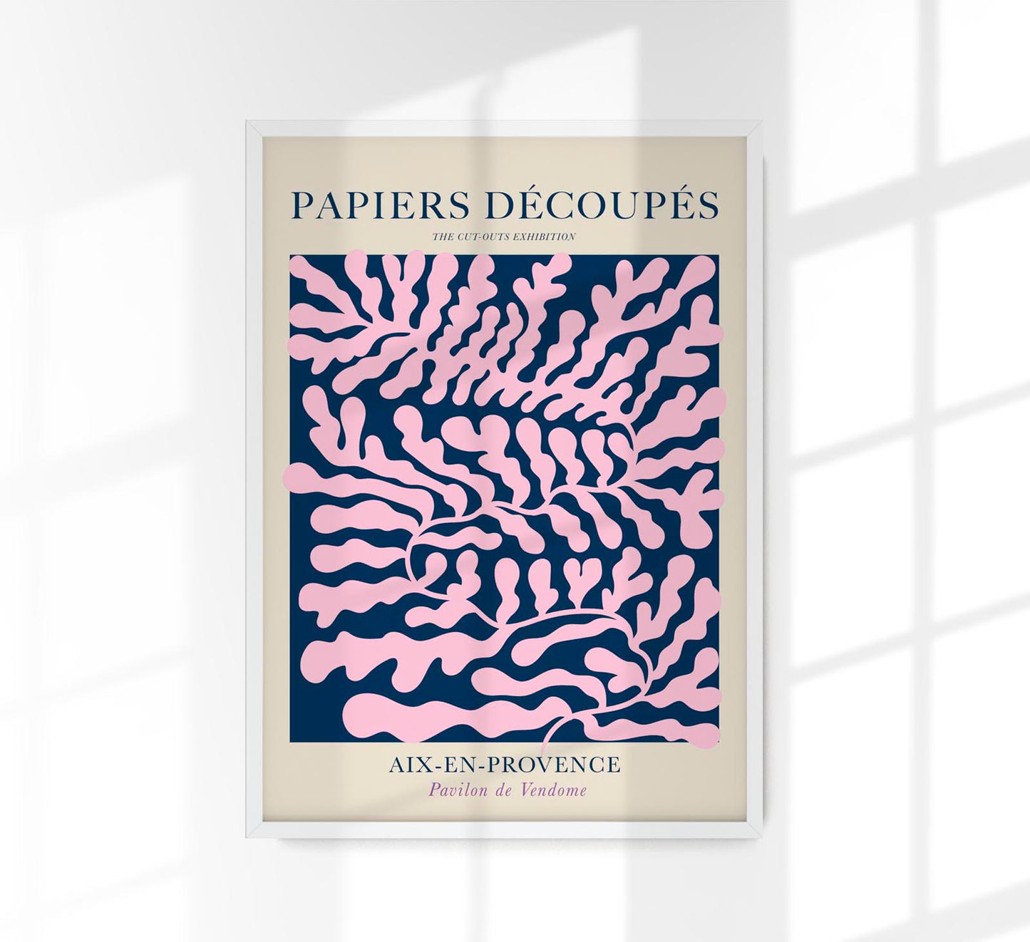 Blue Bege Papiers Decoupes Set of 2 Prints