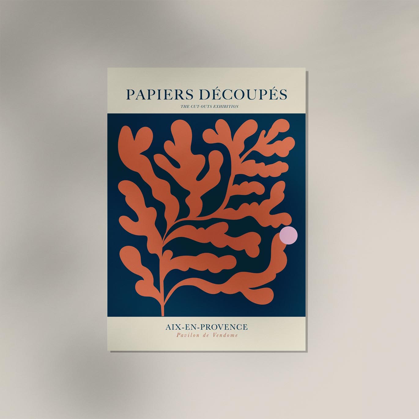 Coral leafs Papiers Decoupes Art Poster