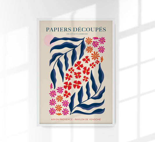 Flower trail Papiers Decoupes Art Poster