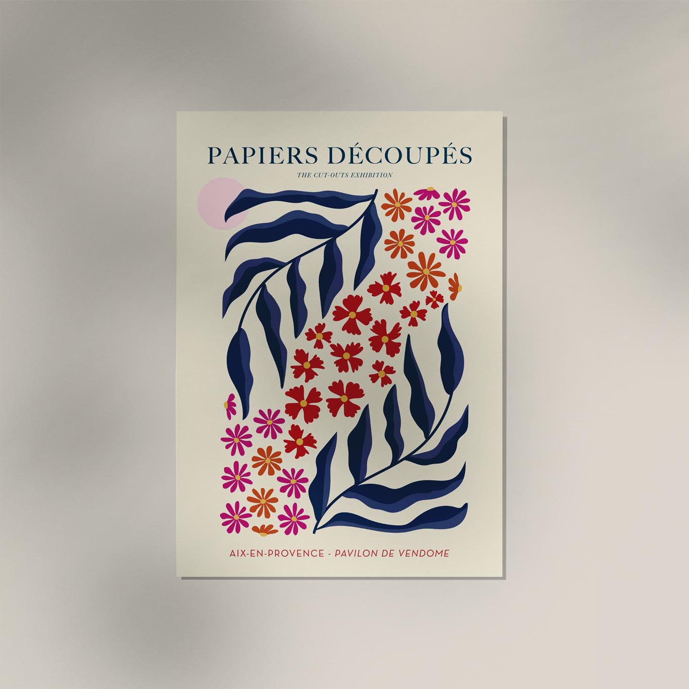 Flower trail Papiers Decoupes Art Poster