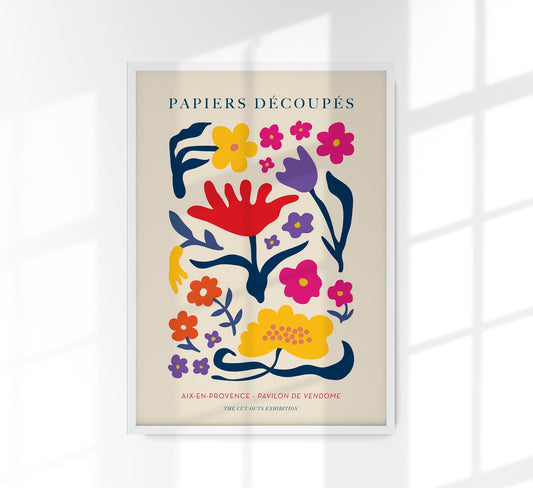 Flowers composition nr. 3 Papiers Decoupes Art Poster