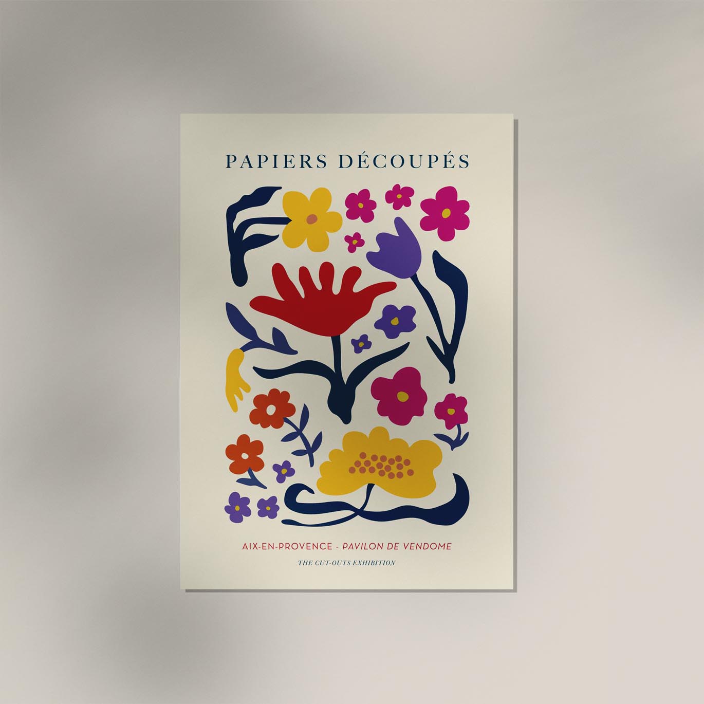 Flowers composition nr. 3 Papiers Decoupes Art Poster