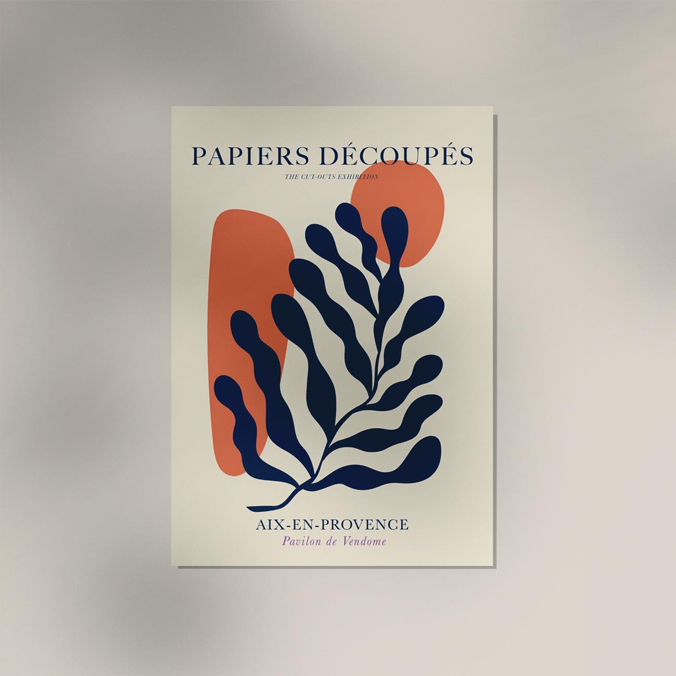 Fluid forms Papiers Decoupes Art Poster