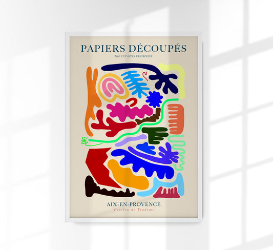 Caos form Papiers Decoupes Art Poster