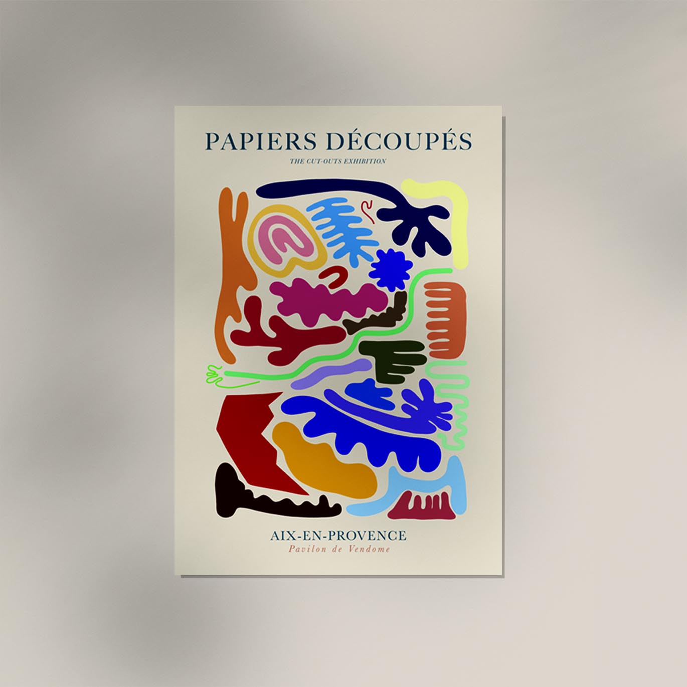 Caos form Papiers Decoupes Art Poster