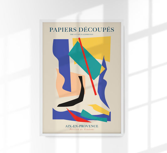 Geometric Cut outs Papiers Decoupes Art Poster