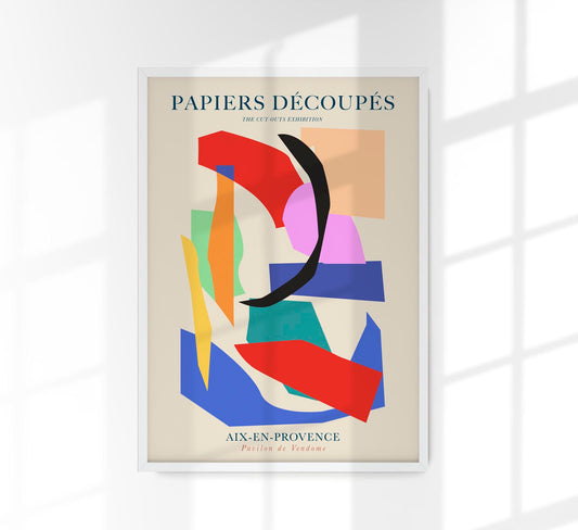 Abstract Cut outs Papiers Decoupes Art Poster