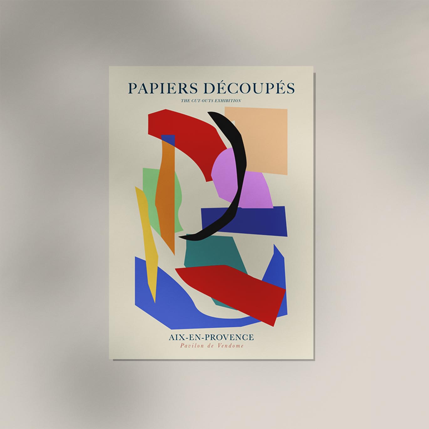 Abstract Cut outs Papiers Decoupes Art Poster