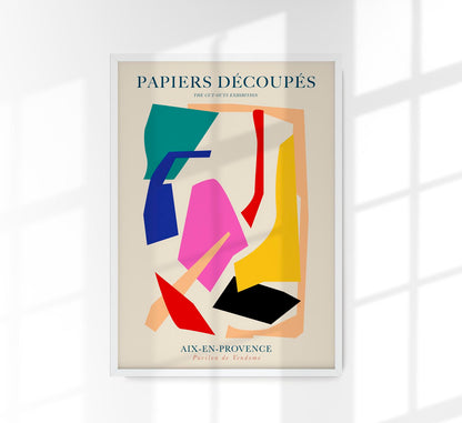 Vivid Abstract Cut-outs Papiers Decoupes Art Poster