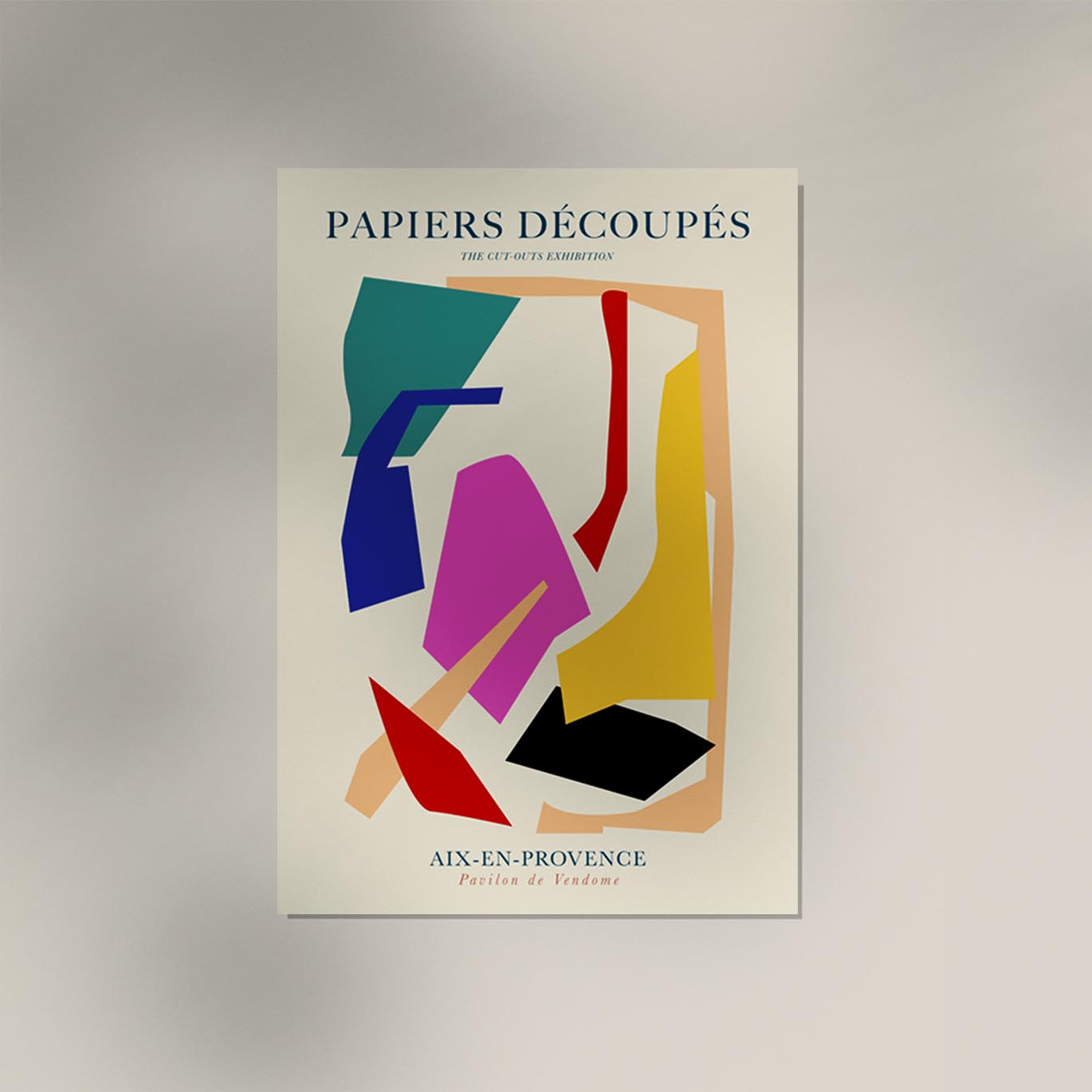 Vivid Abstract Cut-outs Papiers Decoupes Art Poster