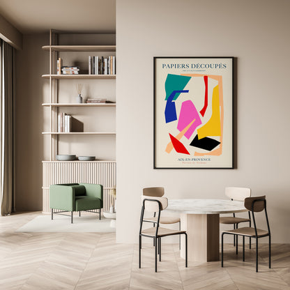 Vivid Abstract Cut-outs Papiers Decoupes Art Poster