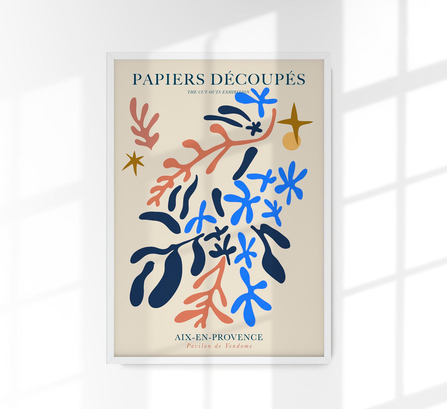 Organic forms Papiers Decoupes Art Poster