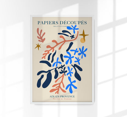 Organic forms Papiers Decoupes Art Poster