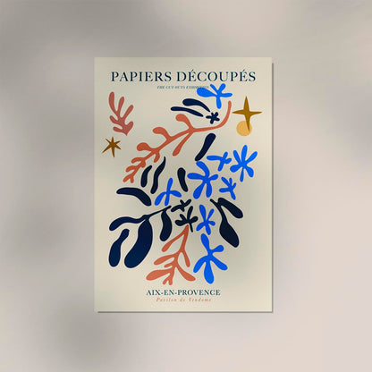 Organic forms Papiers Decoupes Art Poster