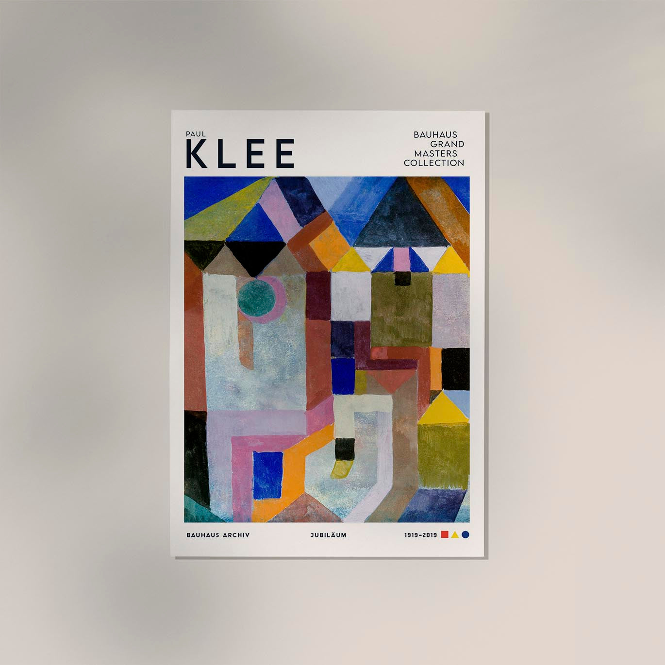 Paul Klee Colorful Architecture Art Exhibition Poster