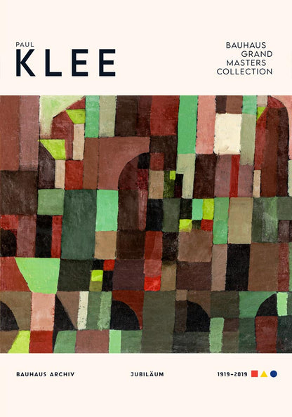 Paul Klee Red and Green Architecture Art Exhibition Poster