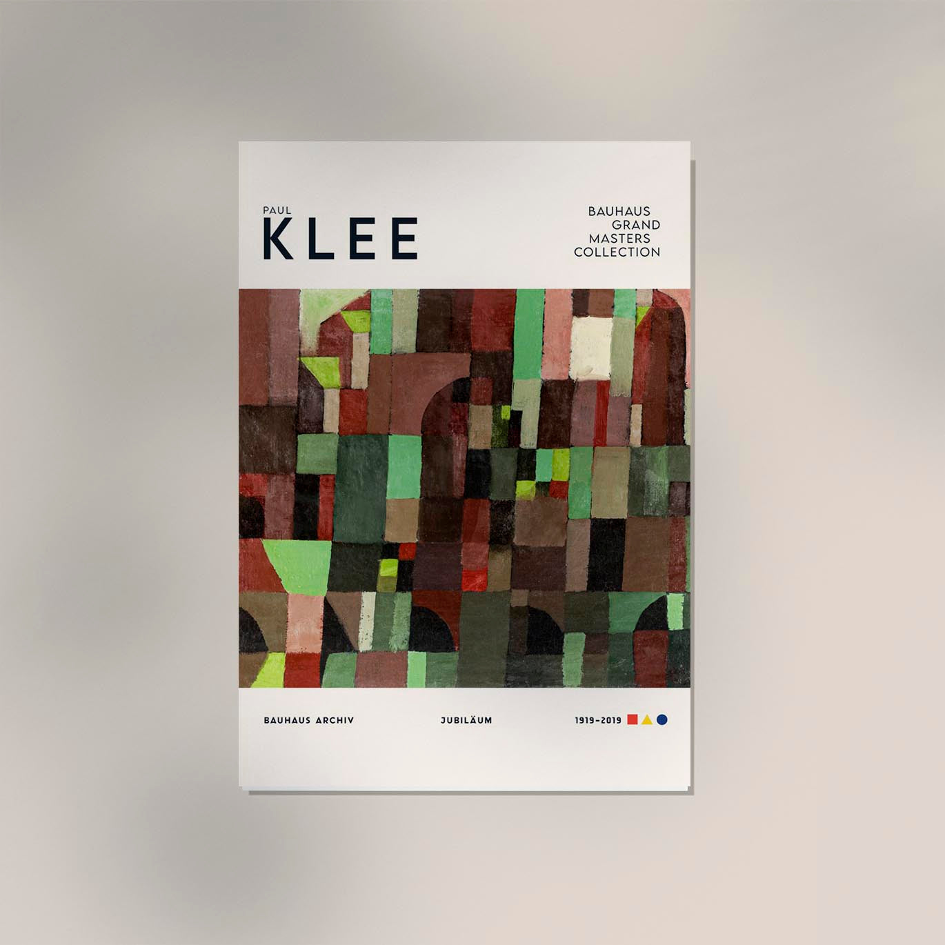 Paul Klee Red and Green Architecture Art Exhibition Poster