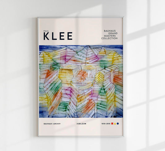 Paul Klee Theatre-Mountain-Construction Art Exhibition Poster