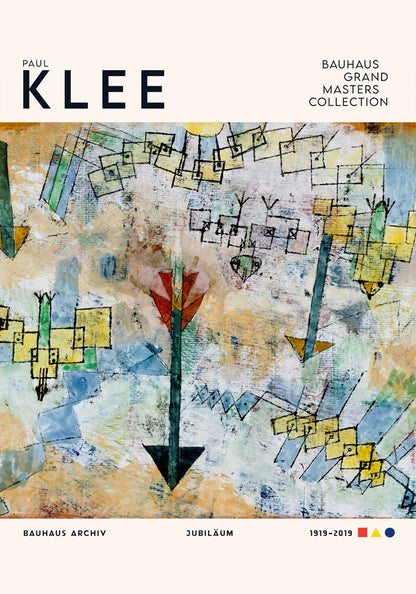 Paul Klee Birds Swooping Art Exhibition Poster