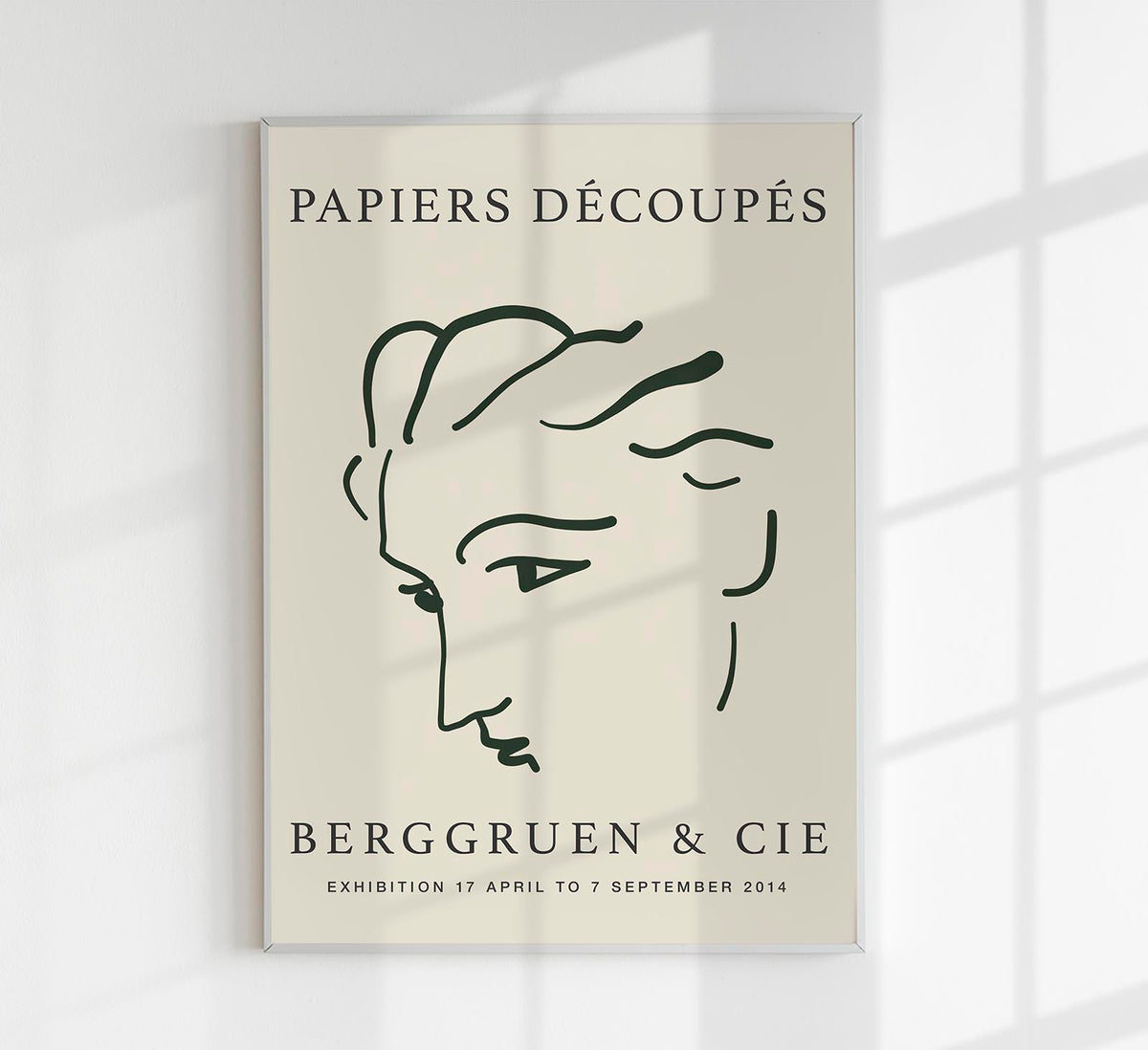 Profile Study Papiers Decoupes Art Poster