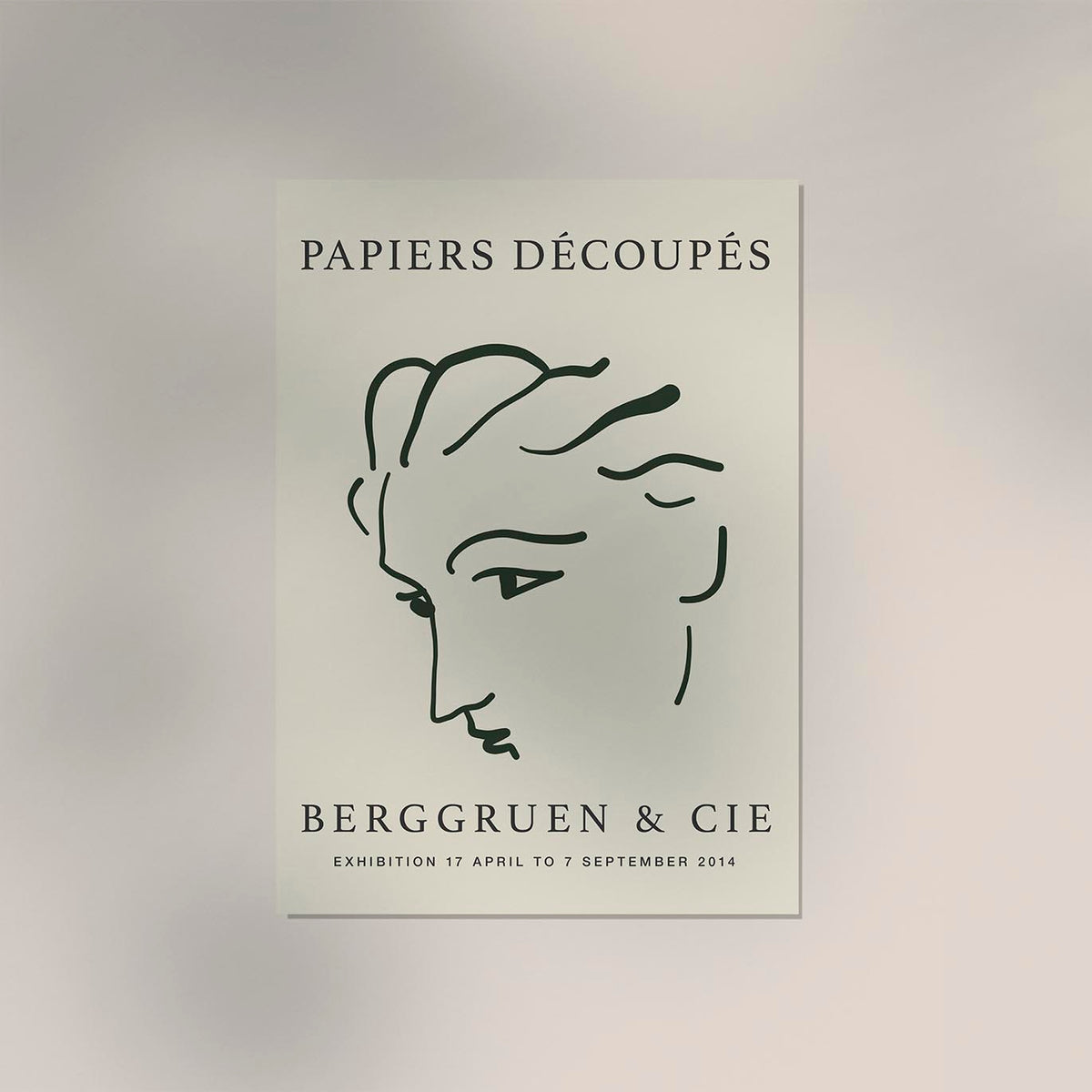 Profile Study Papiers Decoupes Art Poster
