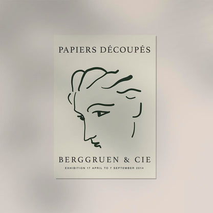 Profile Study Papiers Decoupes Art Poster