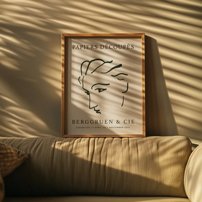 Profile Study Papiers Decoupes Art Poster