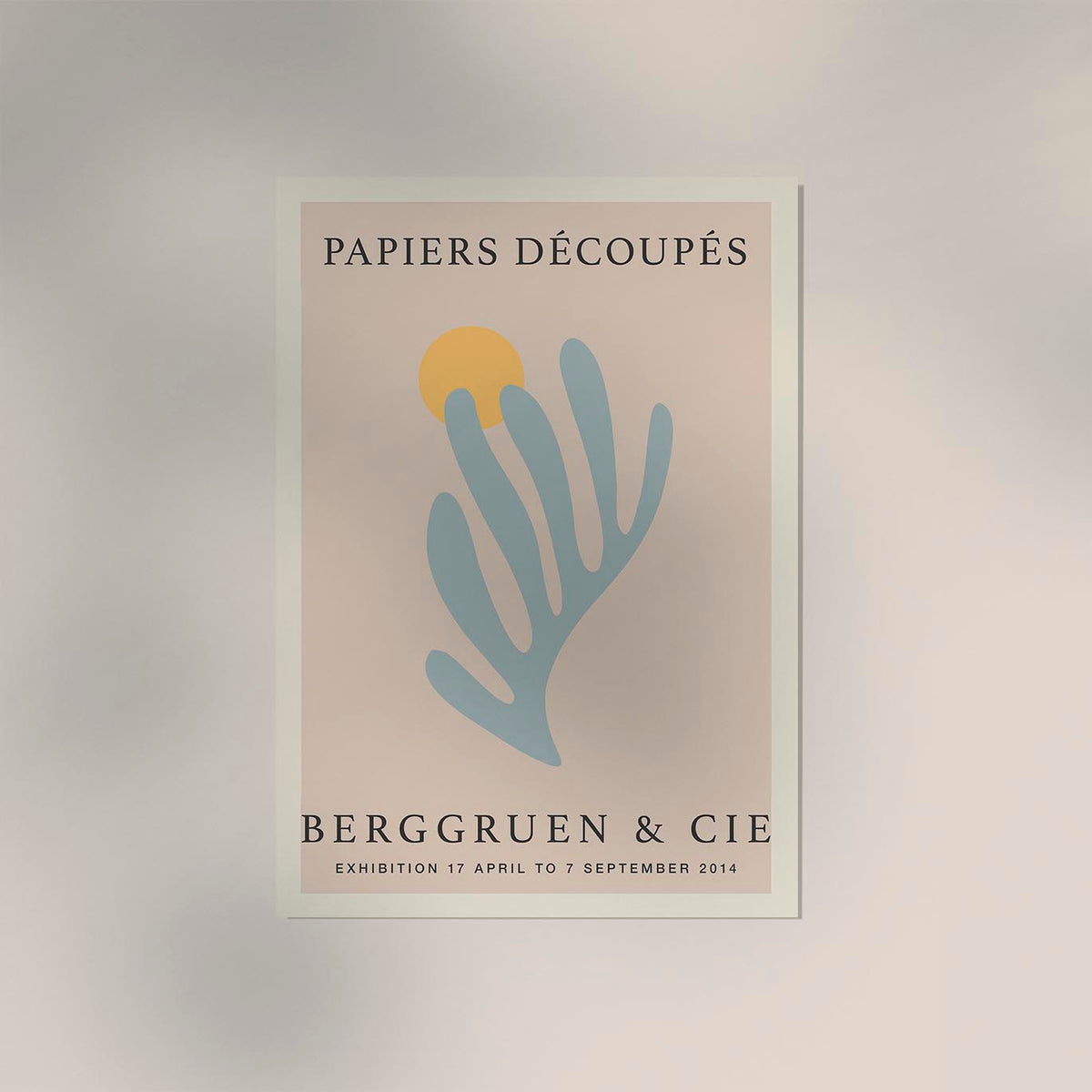 Blue Seaweed Papiers Decoupes Art Poster