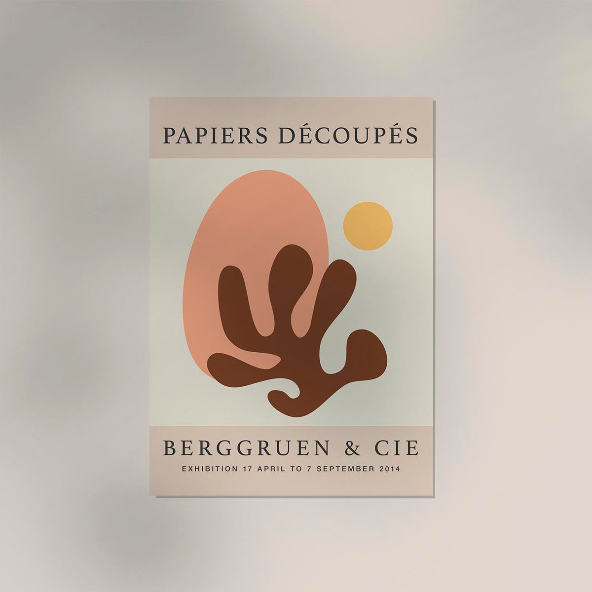 Earth & Sun Papiers Decoupes Art Poster