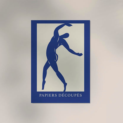 Blue Movement Papiers Decoupes Art Poster