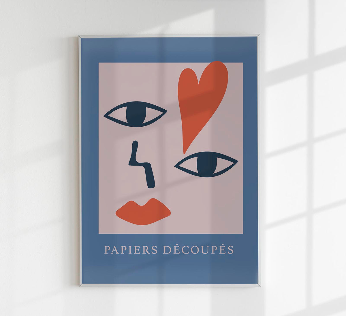 Face & Heart Papiers Decoupes Art Poster