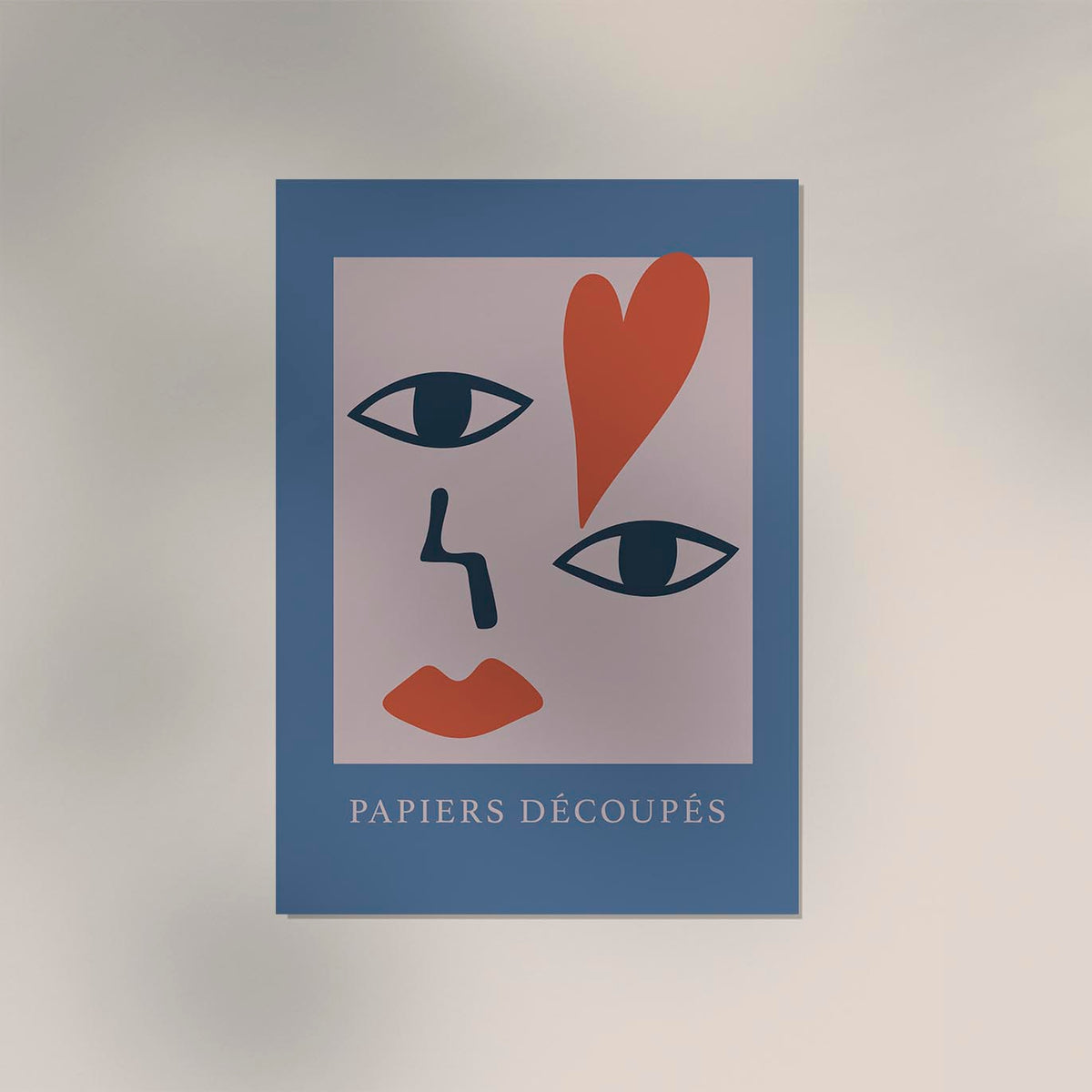 Face & Heart Papiers Decoupes Art Poster