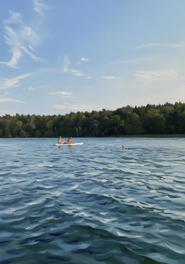 Chilling day at a Berliner Lake Art Poster