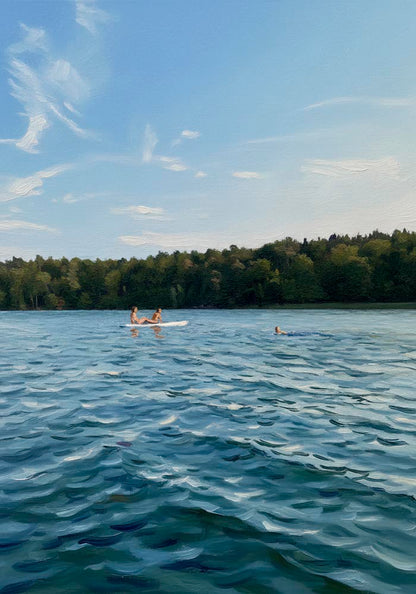 Chilling day at a Berliner Lake Art Poster