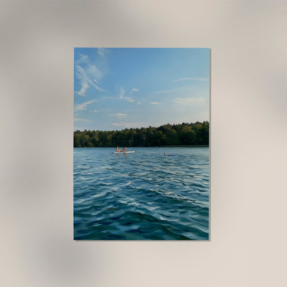 Chilling day at a Berliner Lake Art Poster