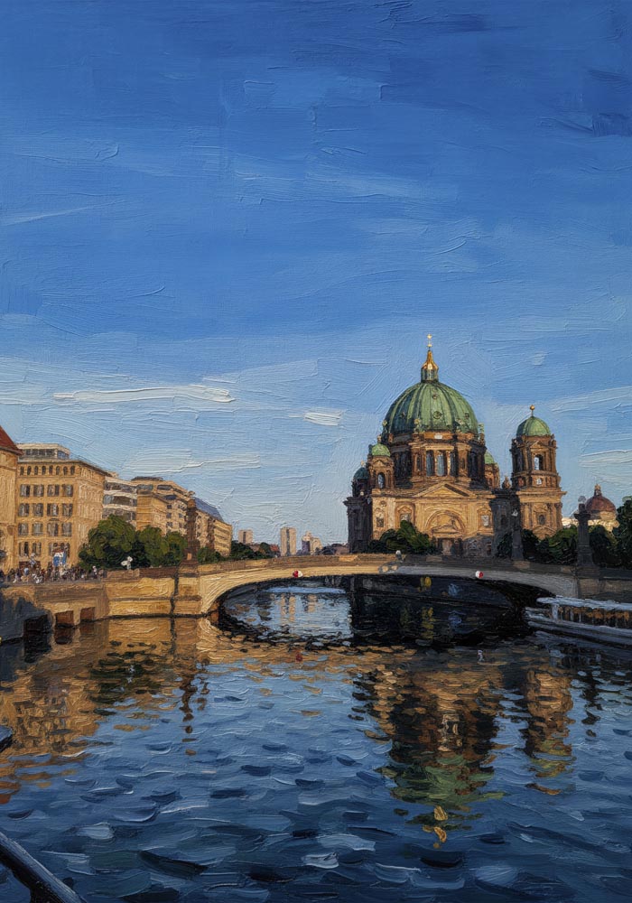 Museum Island in a sunny day Art Poster