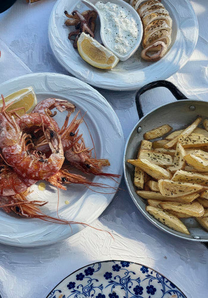 A Greek Lunch Art Poster