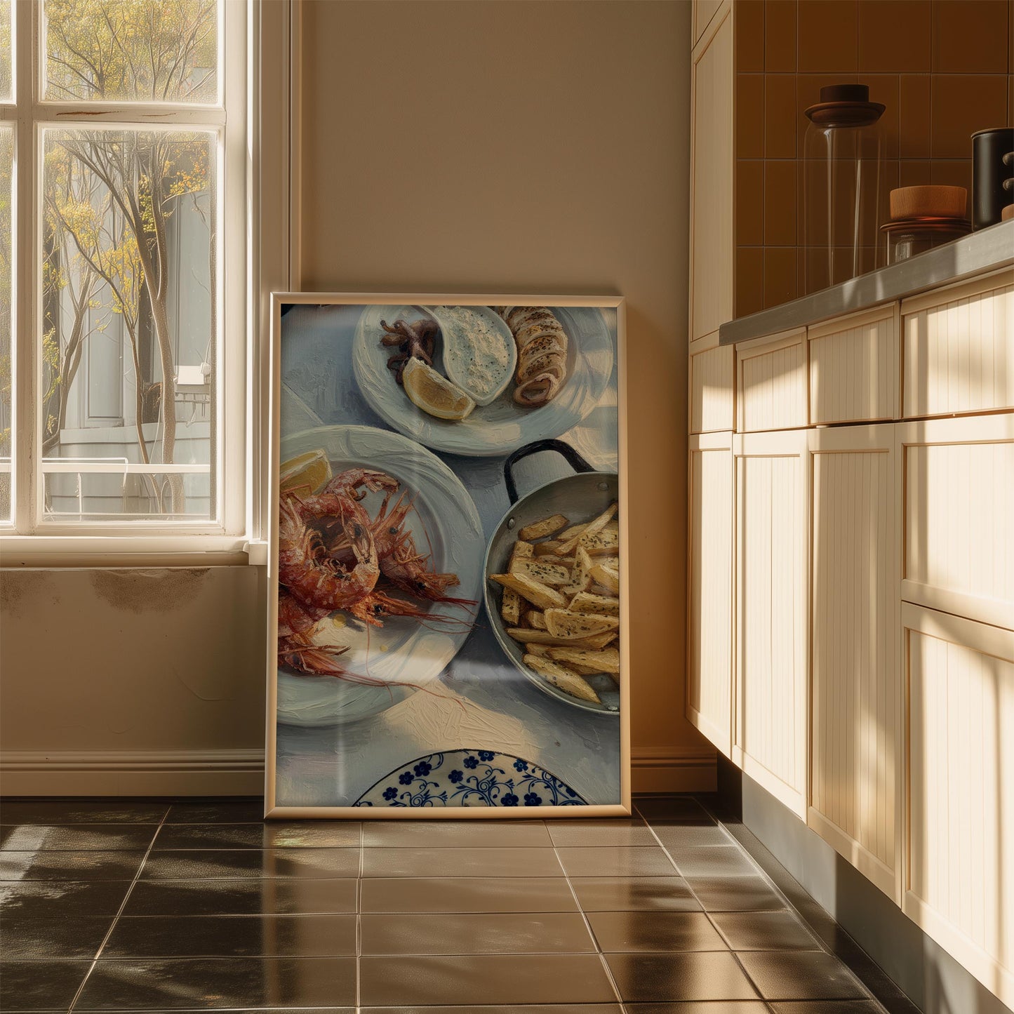 A Greek Lunch Art Poster