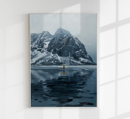 Yellow point in the storm Art Poster