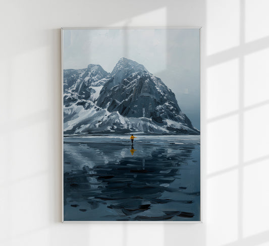 Yellow point in the storm Art Poster