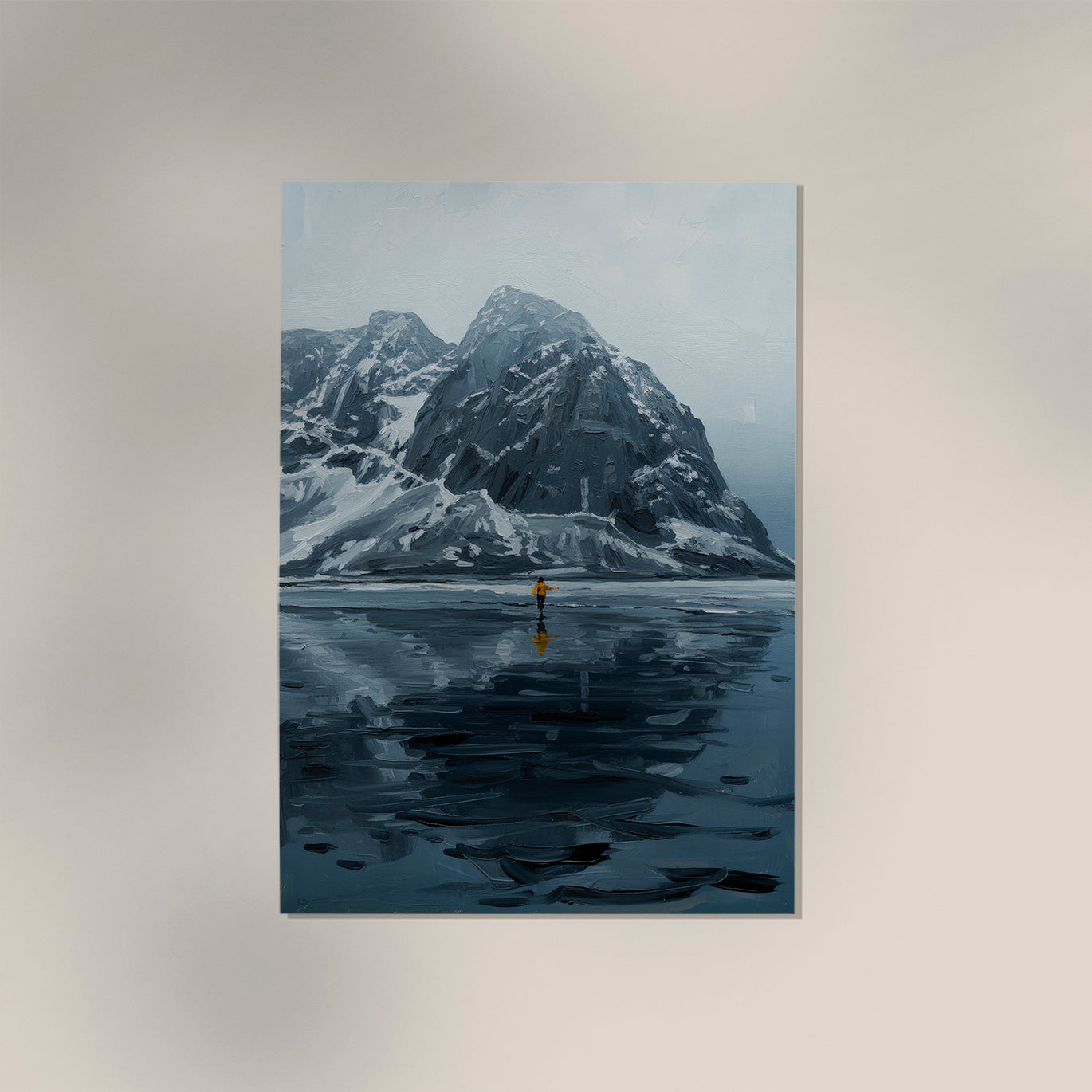 Yellow point in the storm Art Poster