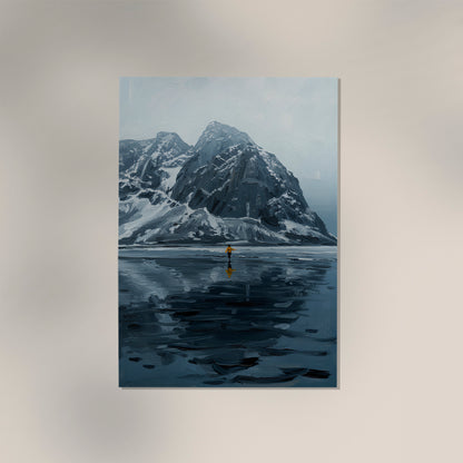 Yellow point in the storm Art Poster