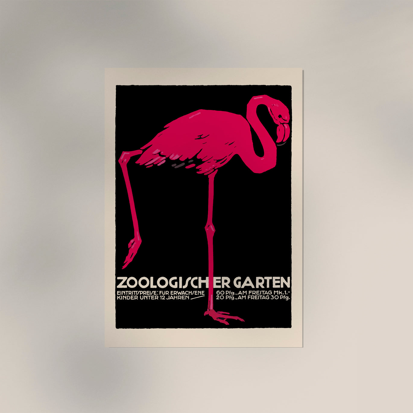 Zoologischer Garten Flamingo Poster