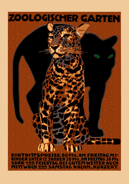 Zoologischer Garten Zoo Vintage Poster