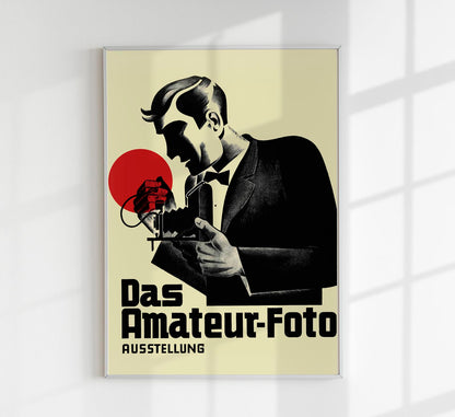 Amateur Photography Exhibition German Ad Vintage Poster