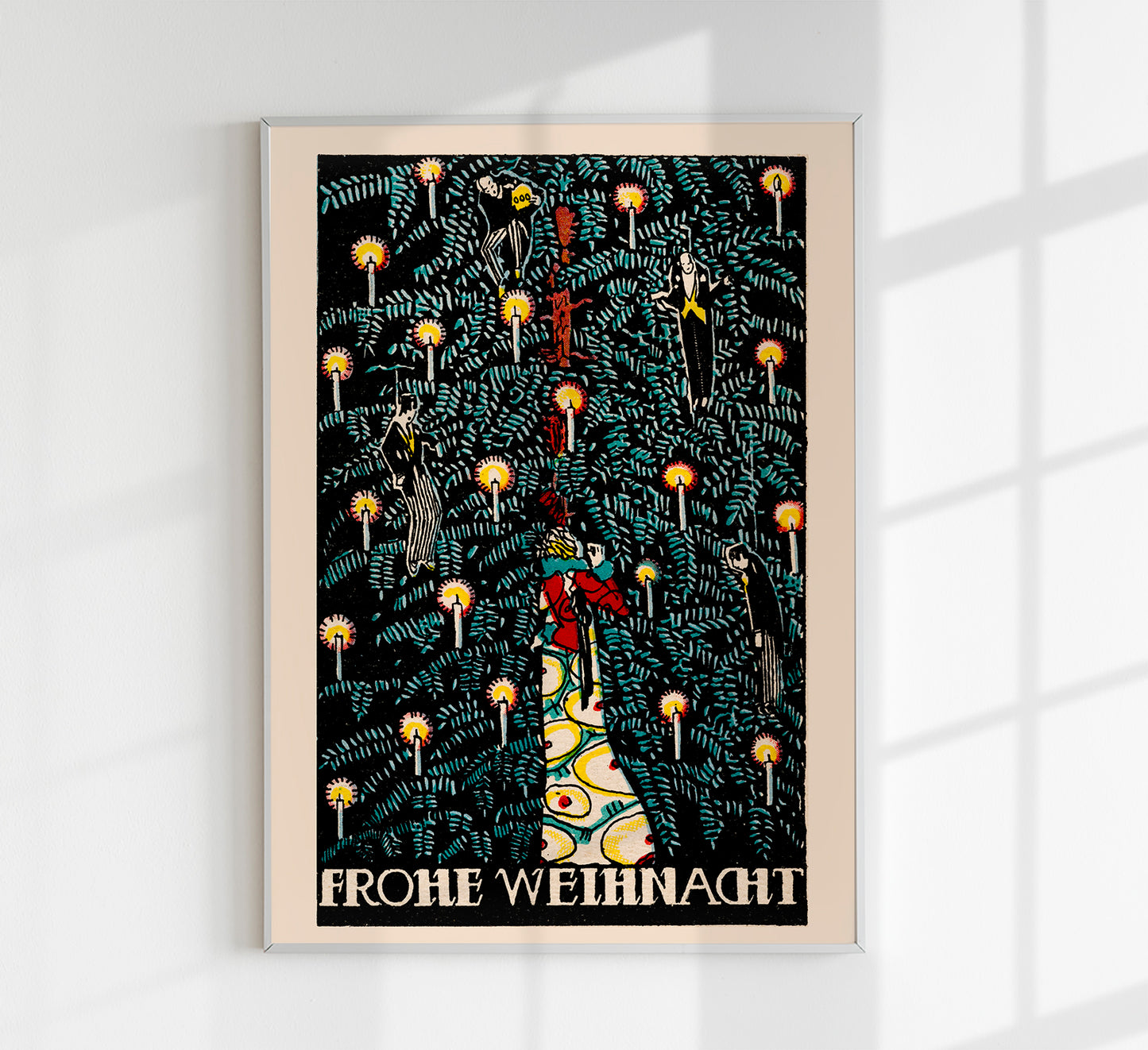 Christmas card (1912) by Arnold Nechansky and Wiener Werkstätte Vintage Poster